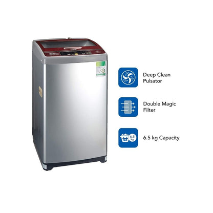 Haier 6.5 kg Fully-Automatic Top Loading Washing Machine HWM65-707NZP Silver Grey