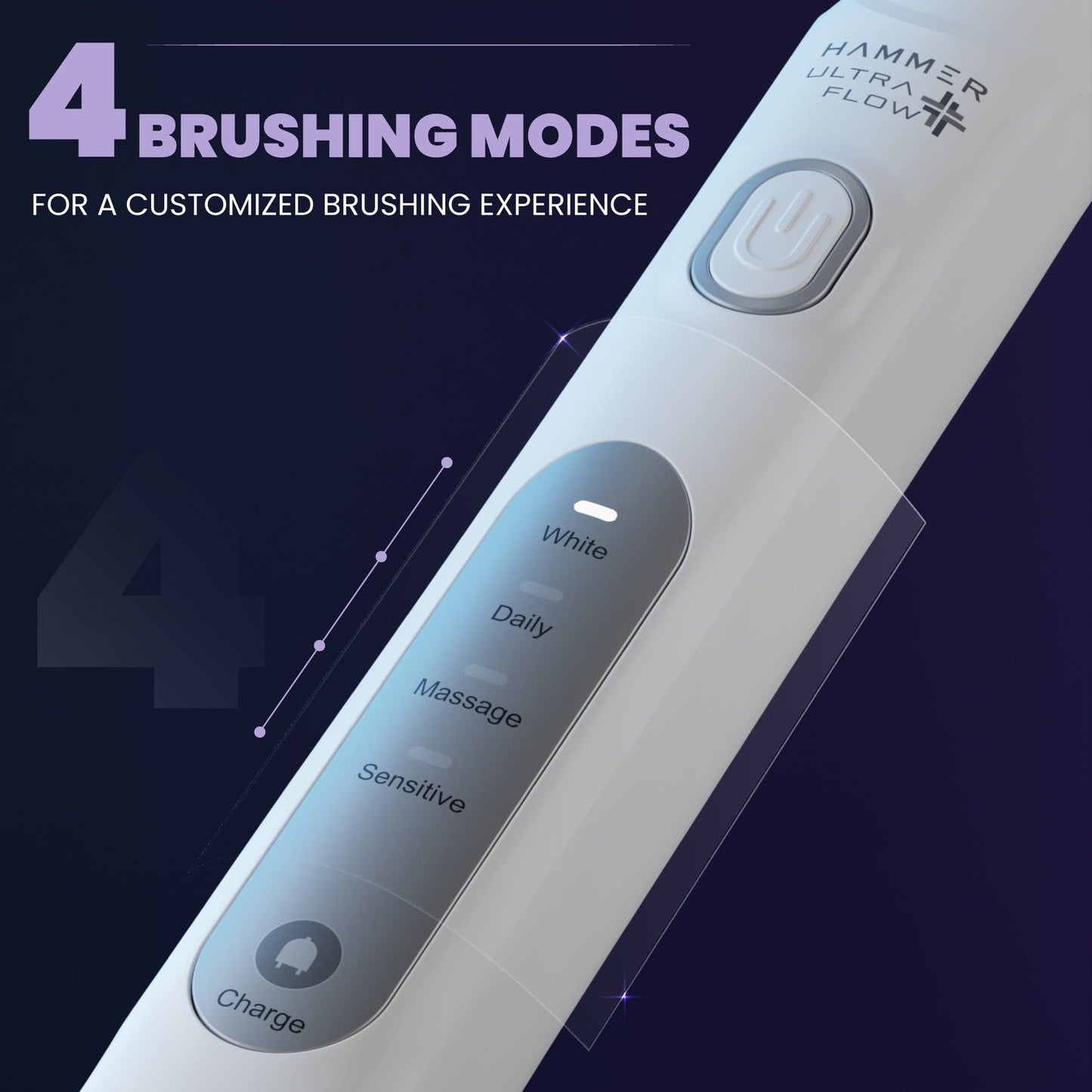 Hammer Ultra Flow Plus Oscillating Electric Toothbrush with 2 Brush Heads