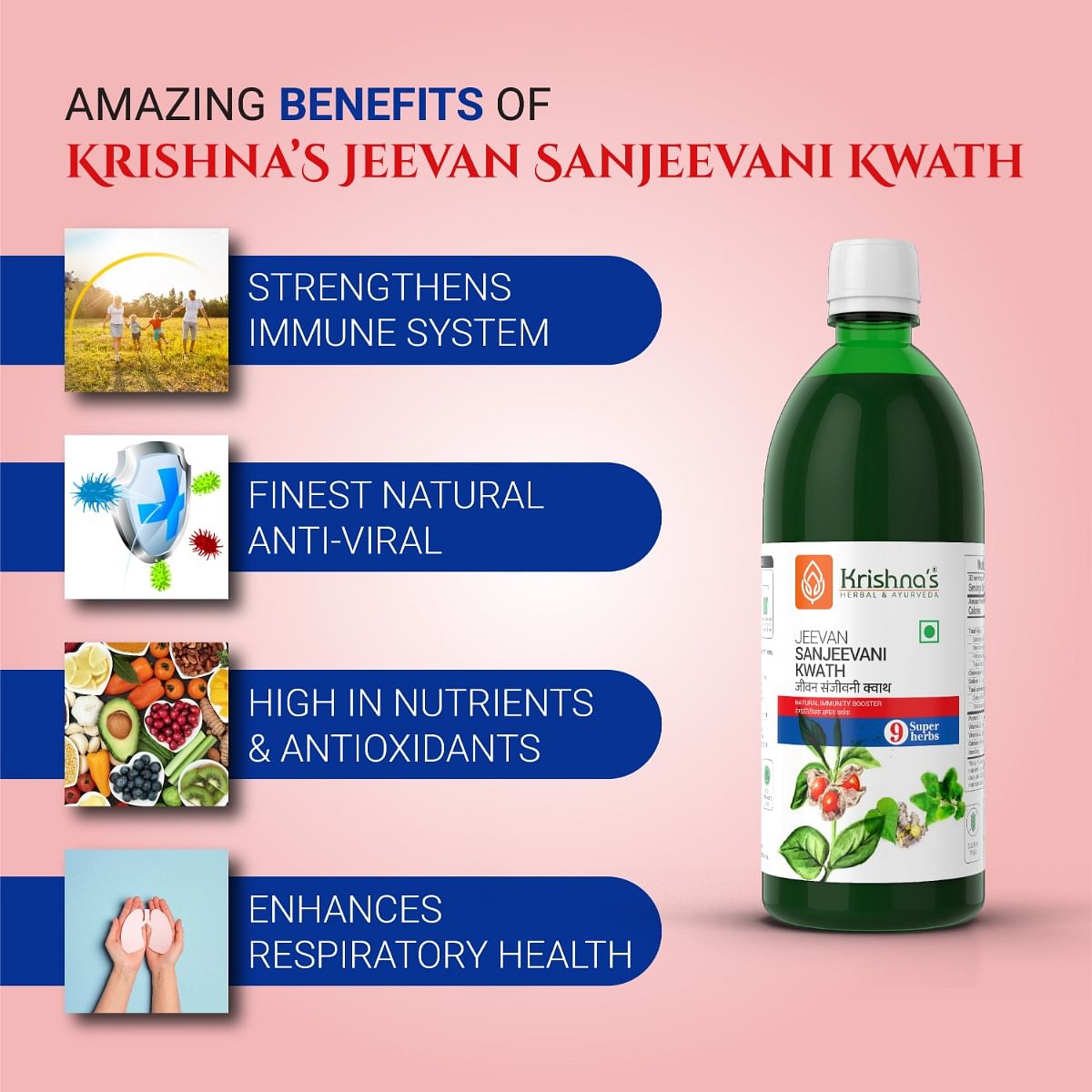 Krishnas Jeevan Sanjeevani Kwath - 1000 ml