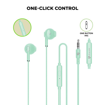 Pastels UM1130 Noise Isolation Hands free Earphones with Mic 1.2m