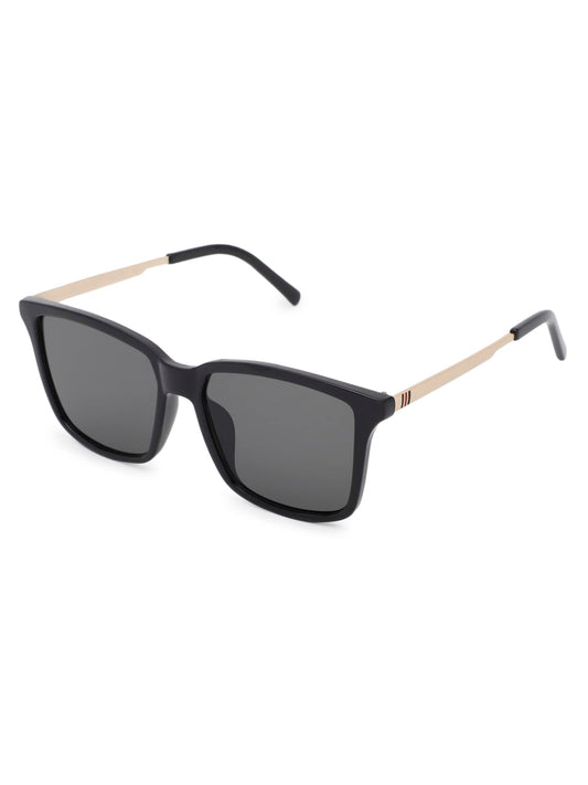 Intellilens  Branded Latest and Stylish Sunglasses  100 UV Protected  Light Weight Durable Premium Looks  Men  Women  Black Lenses  Wayfarer  Large