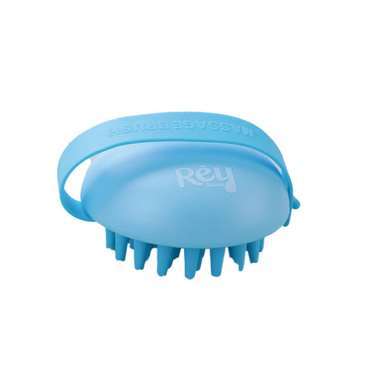 Rey Naturals Hair Scalp Massager Shampoo Brush for Men and Women -Hair Growth Scalp Care and Relaxation - Soft Bristles for Gentle Massage - Pink Color Pink Blue