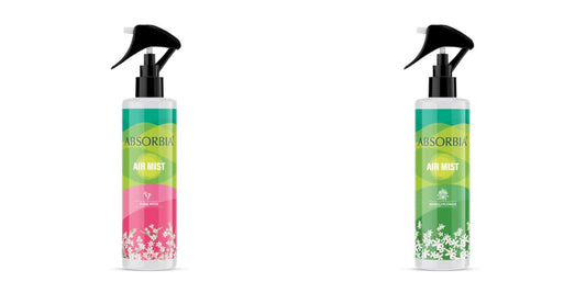 ABSORBIA Room Freshener spray, Tube rose & Neroli Flower Fragrance, Pack of 2, Essential Oil Aroma, 200ML, 1000 sprays.