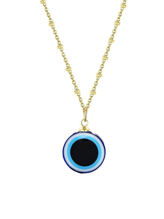 Yellow Chimes Pendant for Women and Girls Evil Eye Pendant For Women  Gold Chain with Evil Eye Pendant  Birthday Gift for girls and women