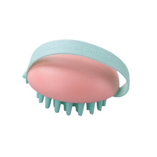 Rey Naturals Hair Scalp Massager Shampoo Brush - Hair Growth, Scalp Care, Relaxation, Soft Bristles, Pink.