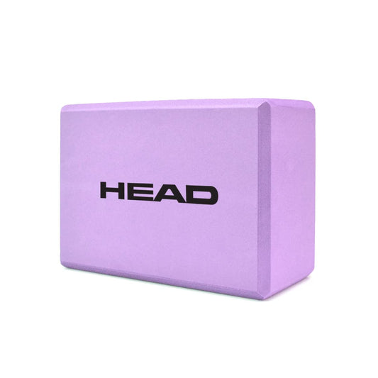 HEAD Yoga Block, High Density PE Foam, Purple. Yoga Accessories for Men & Women, Improves Posture, Workout Support.