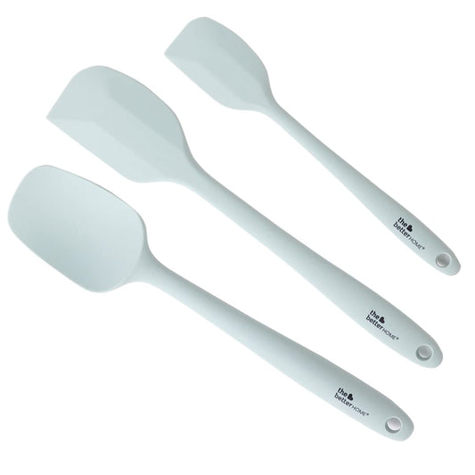 The Better Home Silicon Spatula Set, Heat Resistant, BPA Free, Non Stick, Odourless, Light Green, Pack of 3.