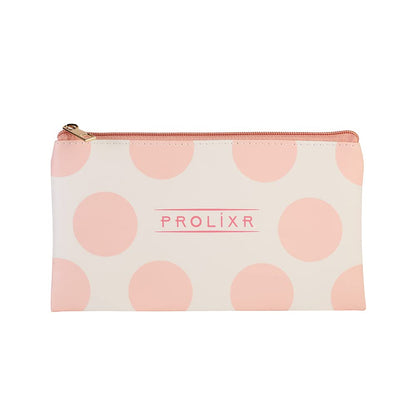 Prolixr Pink Pouch - Makeup  Skincare Pouch - Travel Friendly Compact  Multi-Functional - Portable  Hassle-Free Cosmetic Pouch - Women  Men