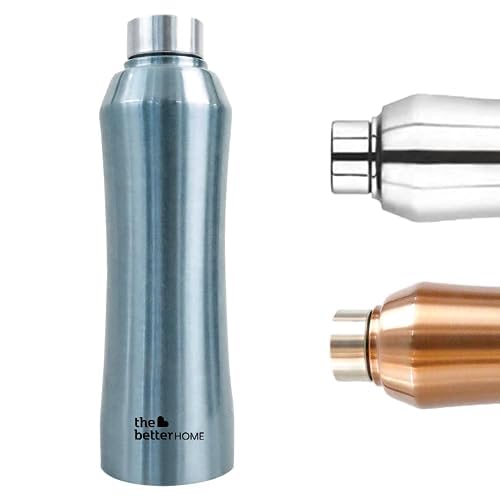 The Better Home Steel Water Bottle 5Pcs-1L, Leak-Proof, BPA-Free, for Kids, School, Home, Gym, Office, Aesthetic.