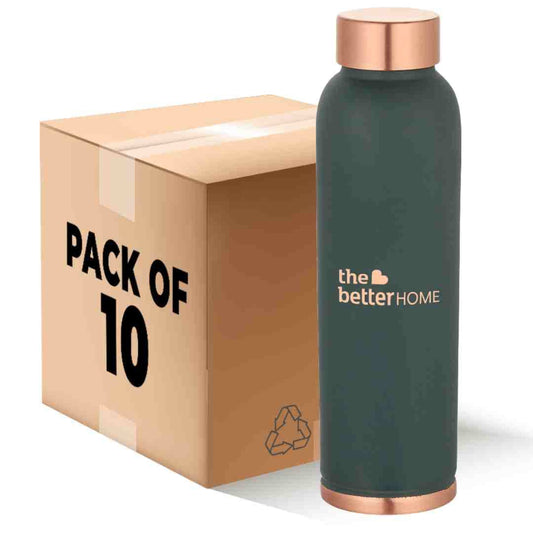 The Better Home 1000 Copper Water Bottle 900ml  100 Pure Copper Bottle  BPA Free Water Bottle with Anti Oxidant Properties of Copper  Teal Pack of 100