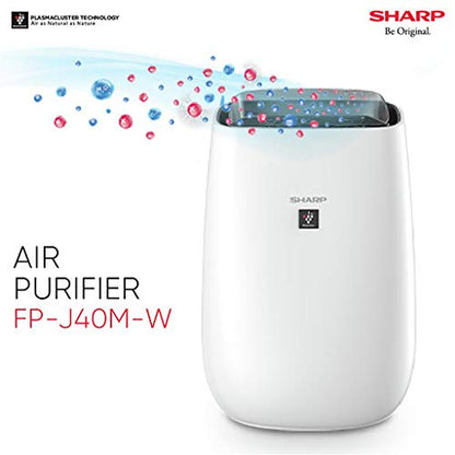 SHARP Room Air Purifier Fp-J40M-W With Plasmacluster Ion Technology