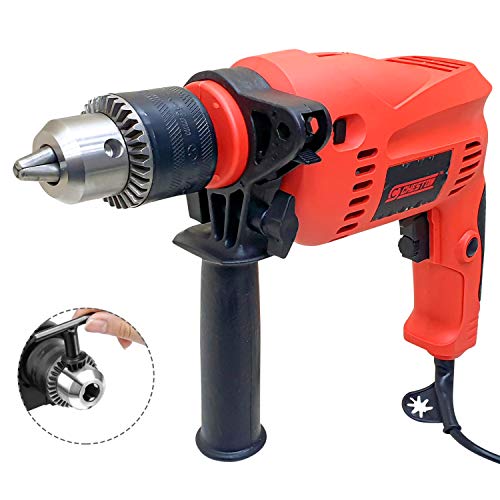 CHESTON 13mm 650 watts Impact Drill Machine Reversible Hammer Driver Variable Speed Screwdriver - Drill Only Red