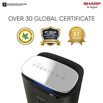 SHARP Air Purifier for Room  Office FP-J80M-H with Plasmacluster Removes Bacteria Virus Odor Mold VOCs