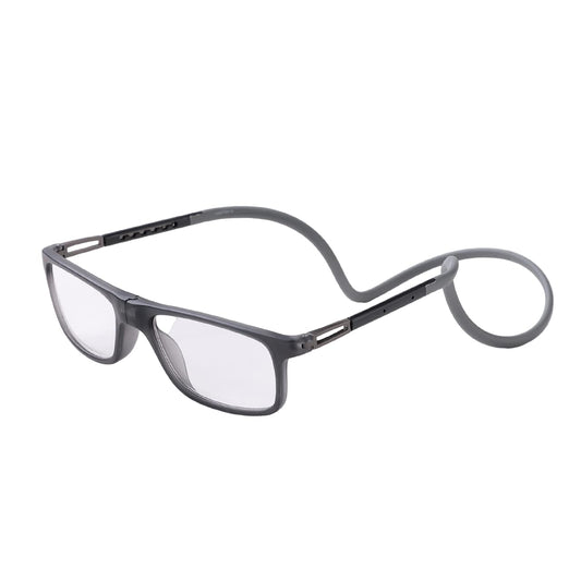 Intellilens Magnetic Reading Glasses For Men  Women For Near Vision  UV Protected  Foldable  Anti Reflection  Lightweight  Portable  Power 1.50  Grey
