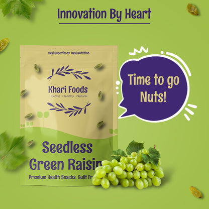 Premium Dried Seedless Green Raisins