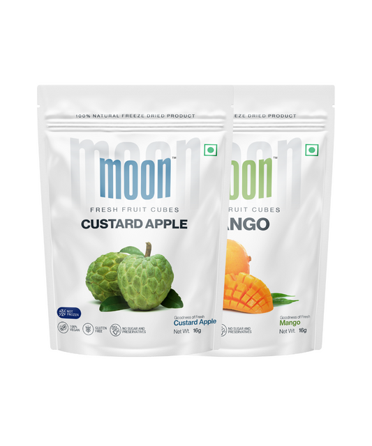 Moon Freeze Dried Custard Apple Cubes  Mango Cubes