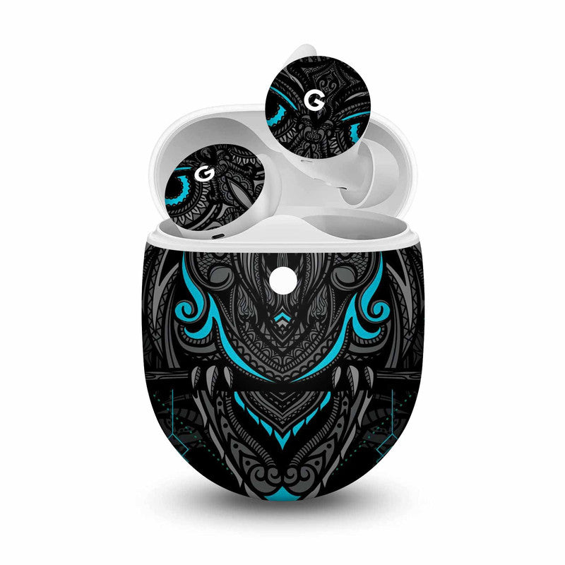 Classic Owl Blue Google Pixel Buds Skin