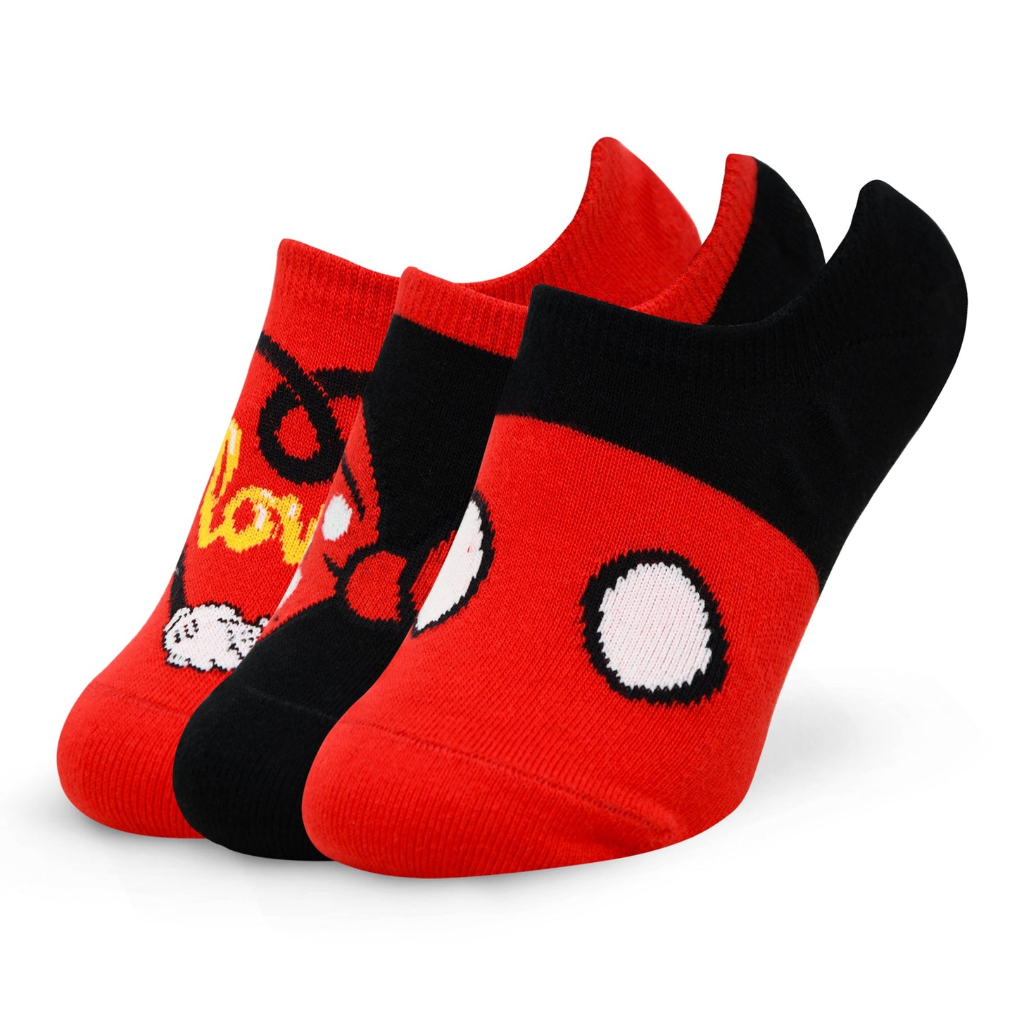 Balenzia X Disney Mickey  Minnie Sneaker Socks for Women  Pack of 3