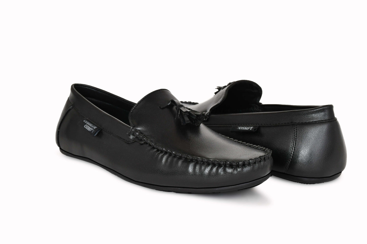 Tussled Moccasins for Men  Black