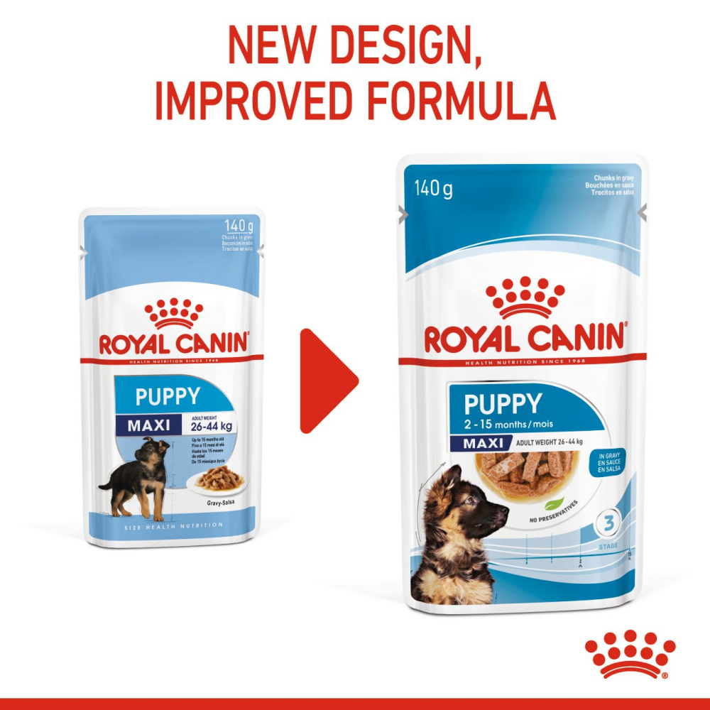 Royal Canin Rottweiler Puppy Dry Food and Maxi Puppy Dog Wet Food Combo