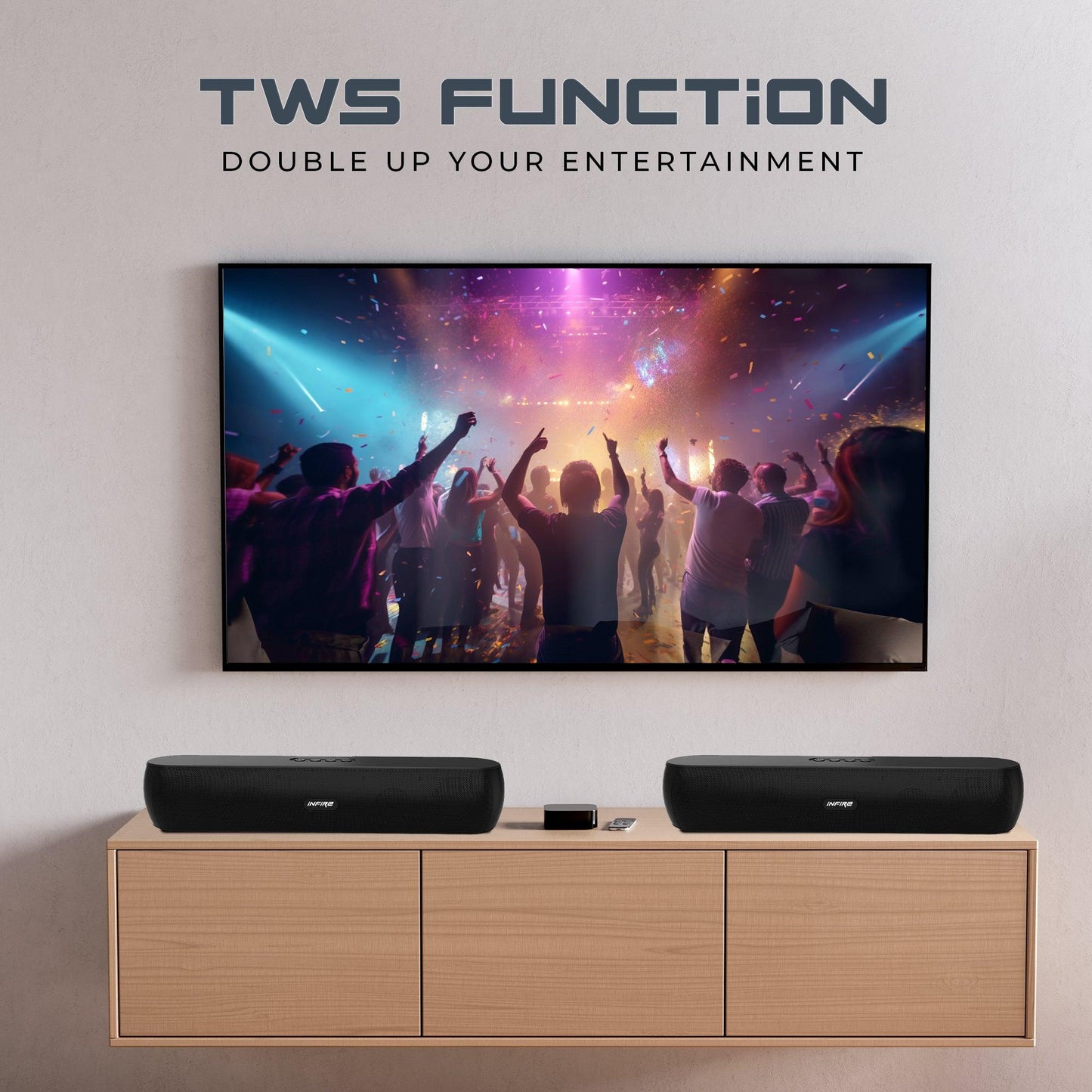 FireBar 12 upto 10 Hours PlayTime Surrounding Sound With 52mm Drivers 12W Soundbar