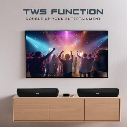 FireBar 12 upto 10 Hours PlayTime Surrounding Sound With 52mm Drivers 12W Soundbar