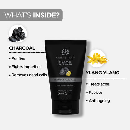 Charcoal Face Wash I Charcoal  Ylang Ylang 75ml