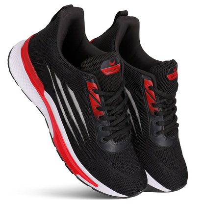 Bersache Lightweight Sports Running Shoes For Men Black-9060