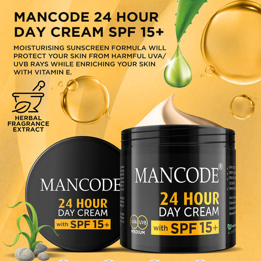 Mancode 24 Hours Day Cream  SPF 15
