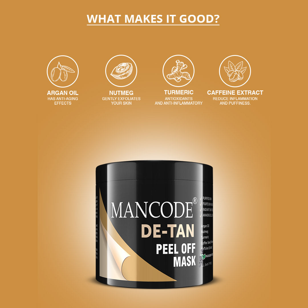Mancode  De-Tan Peel off Mask 100gm