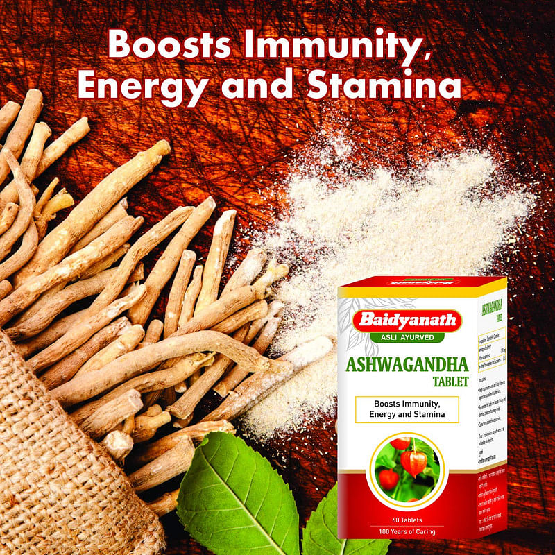 Baidyanath Ashwagandha Tablet-Immunity BoosterAntioxidantRejuvenate mind  Body-60 Tablets  Pack of 1