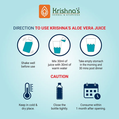 Krishnas Pulpy Aloe Vera Juice - 1000 ml