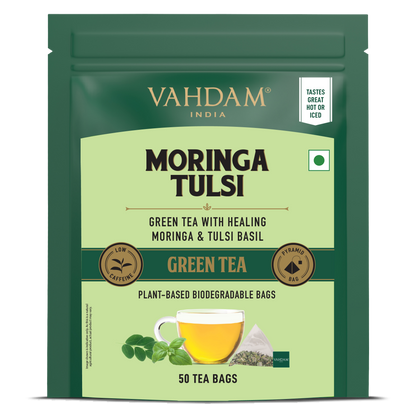 Moringa Tulsi Green Tea 50 Count