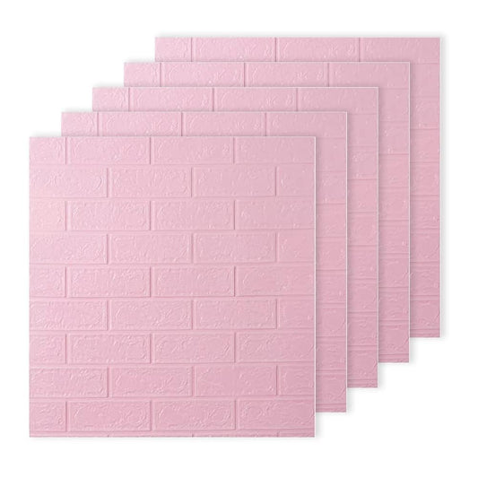 Homestic 3D Foam Brick Wallpaper, Easy Peel & Stick, Pack of 5 Sheets (70x77 cm), Suitable for All Walls