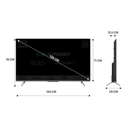 Blaupunkt 139 cm 55 inches Quantum Dot Series 4K Ultra HD QLED Google TV 55QD7020 Black