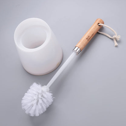 The Better Home Wood Wooden Toilet Brush With Holder Stand Premium Toilet Cleaner Brush Cleaning Brush For Bathroom Sleek Toilet Brush