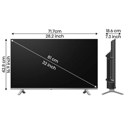 Wybor Macho PRO 80 cm 32 Inches HD Ready Smart LED TV Black 2021 Model  with Frameless Design