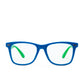 Intellilens  Zero Power Blue Cut Computer Glasses  Anti Glare Lightweight  Blocks Harmful Rays  UV Protection Specs  For Boys  Girls  Blue Wayfarer  Small