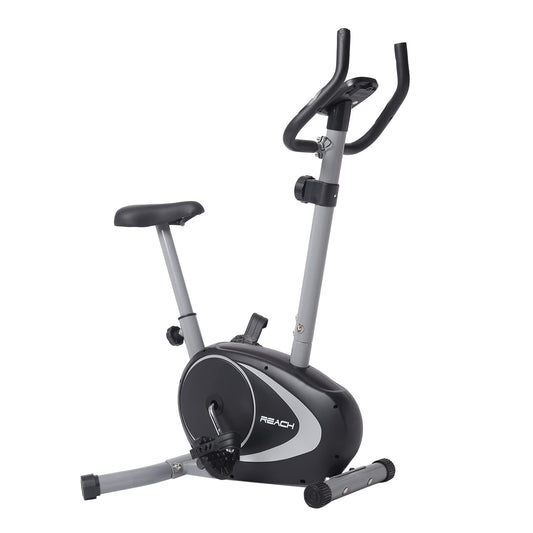 Reach B-202 Magnetic Exercise Cycle: 4kg Flywheel, Adjustable Resistance, Cushioned Seat, LCD Screen, Max User Weight 100kg.