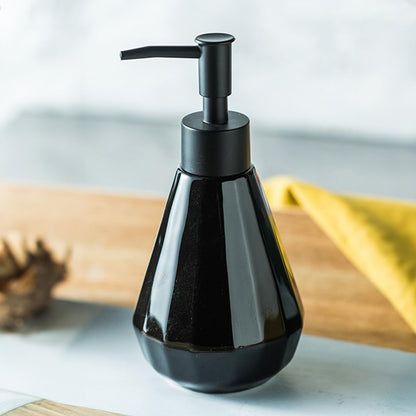 The Better Home 250ml Black Ceramic Dispenser for Kitchen, Bathroom - Ideal for Shampoo, Hand Wash, Sanitizer, Lotion.