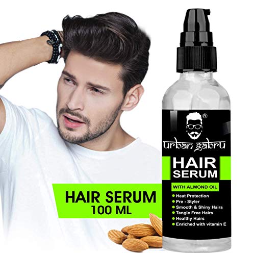 UrbanGabru Hair Serum for Men  Women  Heat Protectant  Pre Styler  Instant Shine  Smoothness  Soft  Silky Touch  100 ml
