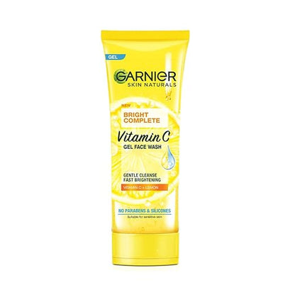 Pack of 2 Garnier Facewash Gel Fast Brightening For Instant Brighter Skin Bright Complete Vitamin C 50g