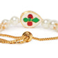 Yellow Chimes Ethnic Design Gold Plated Handmade White Kundan Studded Moti Bandhani Work Bracelet For women  Girls
