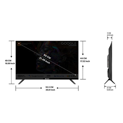 Kodak 80 cm 32 inches Matrix Series QLED Android Google TV 32MT5077 Black