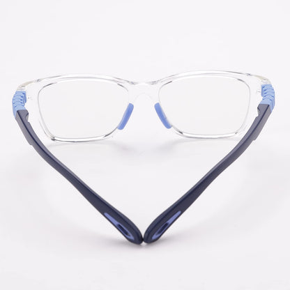 Intellilens Zero Power Blue Cut Computer Glasses, Anti Glare, UV Protection, Lightweight, Transparent Wayfarer, Small, for Boys & Girls.