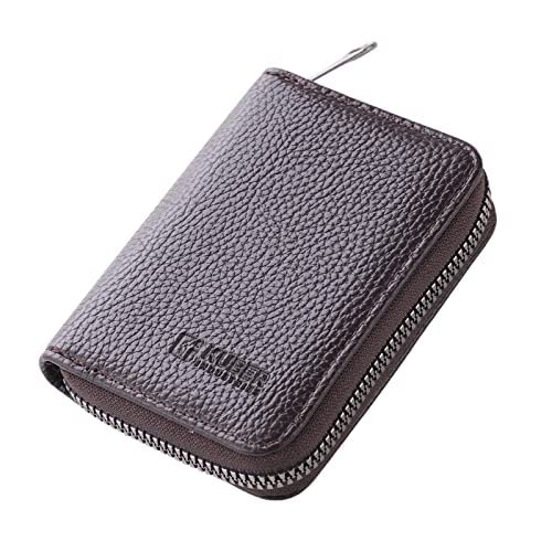 Kuber Industries Wallet for WomenMen  Card Holder for Men  Women  Leather Wallet for ID Visiting Card Business Card ATM Card Holder  Slim Wallet  Zipper Closure Black