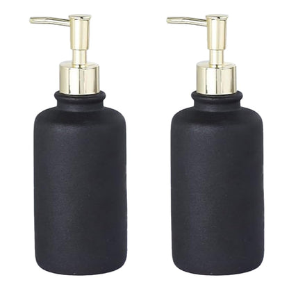 The Better Home 400ml Ceramic Dispenser Bottle Set of 2 - Ideal for Shampoo, Hand Wash, Sanitizer, Lotion, and more.