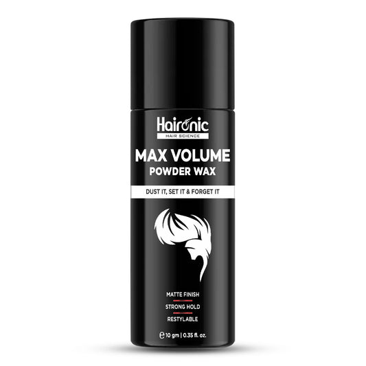 Haironic Hair Volumizing Powder Wax For Men  Strong Hold With Matte Finish Hair Styling  All Natural Hair Styling Powder  For All Hair types - 10gm