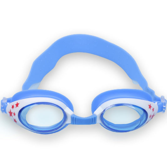 STRAUSS Anti-Fog UV Protection Swimming Goggles for Kids & Adults, Fully Adjustable with Case, Sky Blue/Yellow