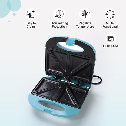 The Better Home Fumatos Kitchen Combo: Sandwich Maker, Insulated Coffee Cup 450ml, Food Grade, Blue.